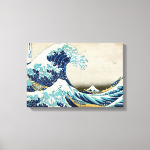 Toile Katsushika Hokusai - La Grande Vague de Kanagawa