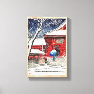 Toile Kawase Hasui Neige à Ueno Kiyomizudo hanga art