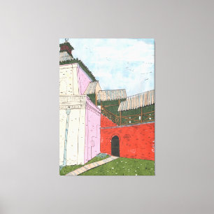 Toile Kazan Kremlin Vieille Forteresse Cityscape Collage