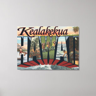 Toile Kealakekua, Hawaii - Scènes de grandes lettres