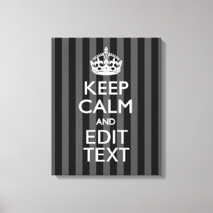 Toile KEEP CALM personnalisé et votre texte sur les band