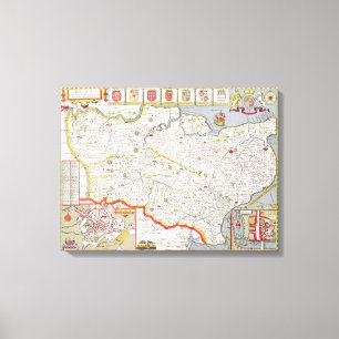 Toile Kent, gravé par Jodocus Hondius