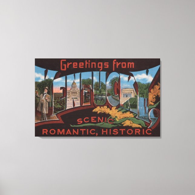 Toile KentuckyGrandes lettres scènesKentucky 3 (Recto)