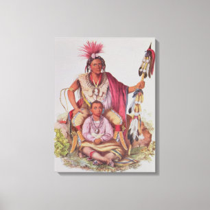 Toile Keokuk ou "Fox attentif", chef du Sauks