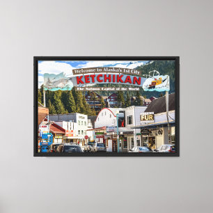 Toile Ketchikan, Alaska, Croisière dans le port d'Alaska