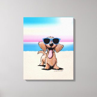 Toile KiniArt À poils durs Dachshund Dog Beach