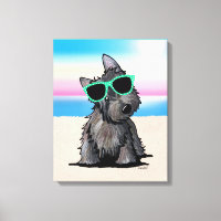 KiniArt Ash Cairn Terrier Dog Beach Canvas Imprime