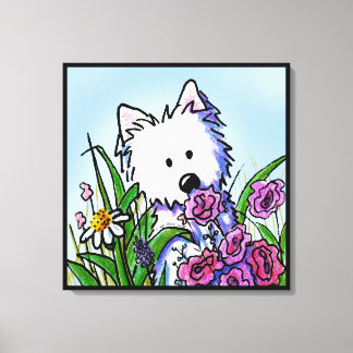 Toile KiniArt Westie Chien Garden Helper