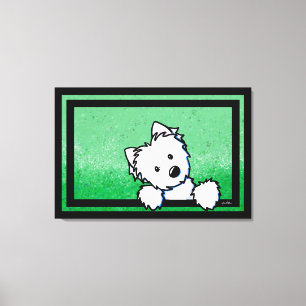 Toile KiniArt Westie Terrier Dog Art