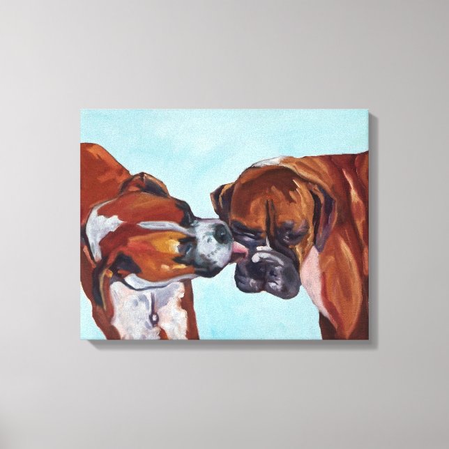 Toile Kisser Boxers Art Portrait (Recto)