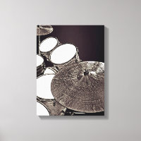 Kit de tambour cool Canvas Drummer Art Snare Cymba