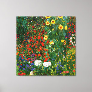 Toile Klimt - Jardin agricole avec tournesols