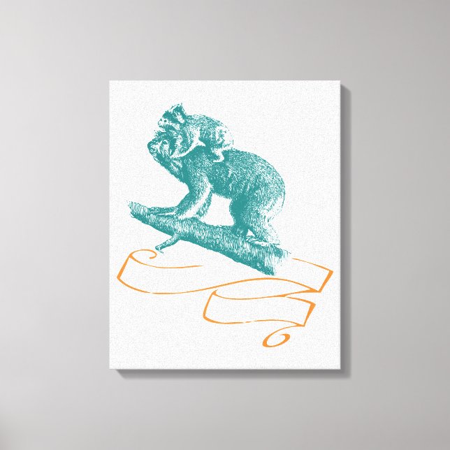 Toile Koala avec bébé (Recto)