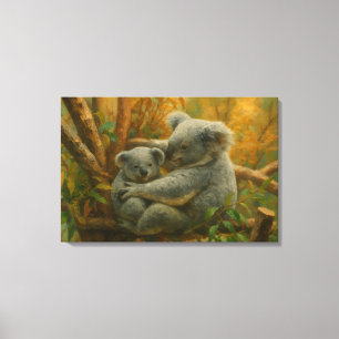 Toile Koala Companions - Paire réaliste de faune