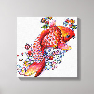 Toile Koi coloré
