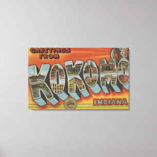 Toile Kokomo, Indiana - Scènes de grandes lettres