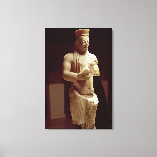 Toile Kore figure d'une jeune Athénéenne tenant un b (Recto)