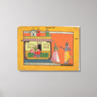 Krishna arrivant chez Radha, illustration pour