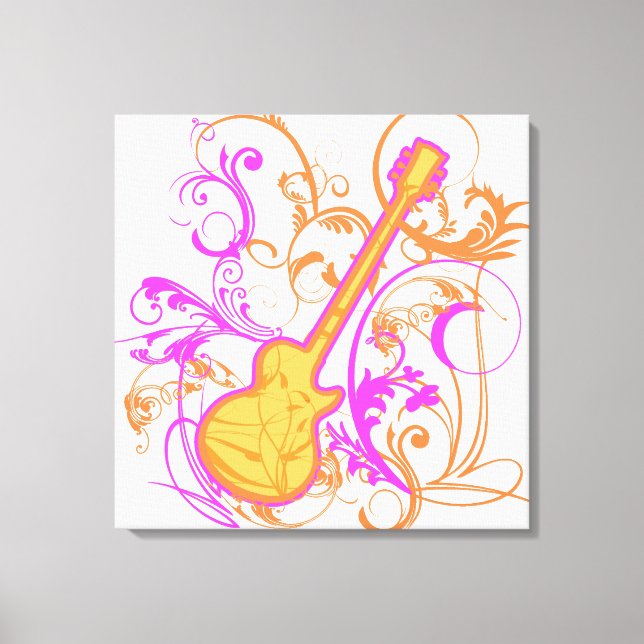 Toile KRW Girls Rock Guitar Grunge (Recto)