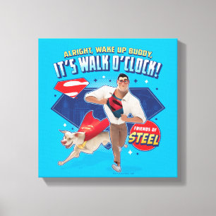 Toile Krypto & Superman - C'est Walk O'Clock !