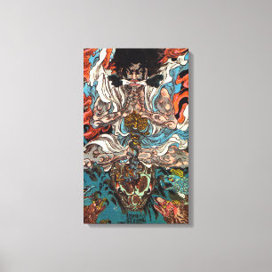 Toile Kuniyoshi Le guerrier asiatique samouraï équitatio