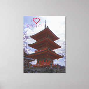 Toile ❤ Kyoto, le Kiyomizu-Dera du Japon sur une