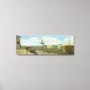 Toile La basse cour (huile sur la toile)