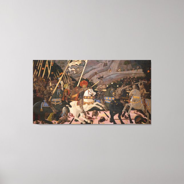 Toile La bataille de San Romano (Peinture médiévale de g (Recto)