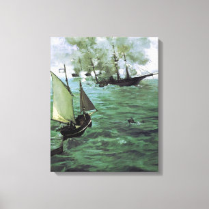 Toile La bataille du Kearsarge et de l'Alabama