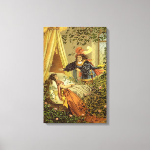 Toile La Belle au Bois Dormant de collection, Contes de