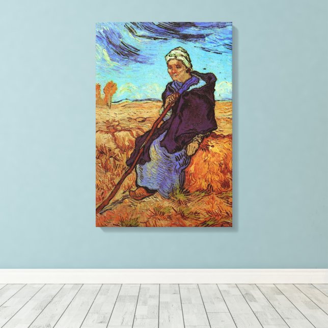 Toile La Bergère (après Millet) par Vincent van Gogh (Insitu (Plancher de Bois))