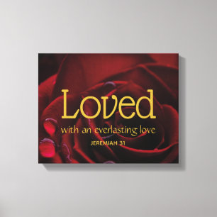 Toile La Bible chrétienne Verse AIMÉ Saint-Valentin