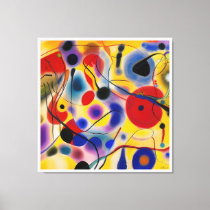 Toile La Blue 10 abstraite rencontre Red 6