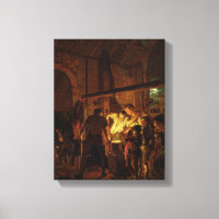 La boutique de forgeron (huile sur toile)