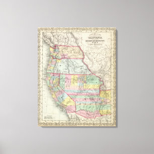 Toile La Californie, Orégon, Washington, Utah, Nouveau