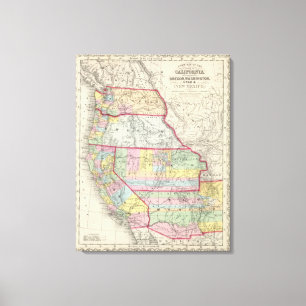 Toile La Californie, Orégon, Washington, Utah, Nouveau