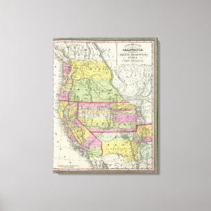 Toile La Californie, Orégon, Washington, Utah, Nouveau