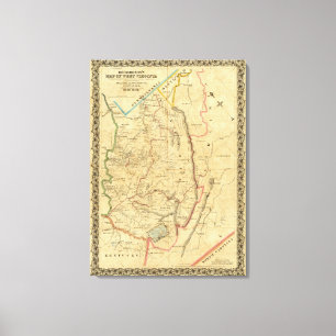 Toile La carte de Richardson de la Virginie Occidentale