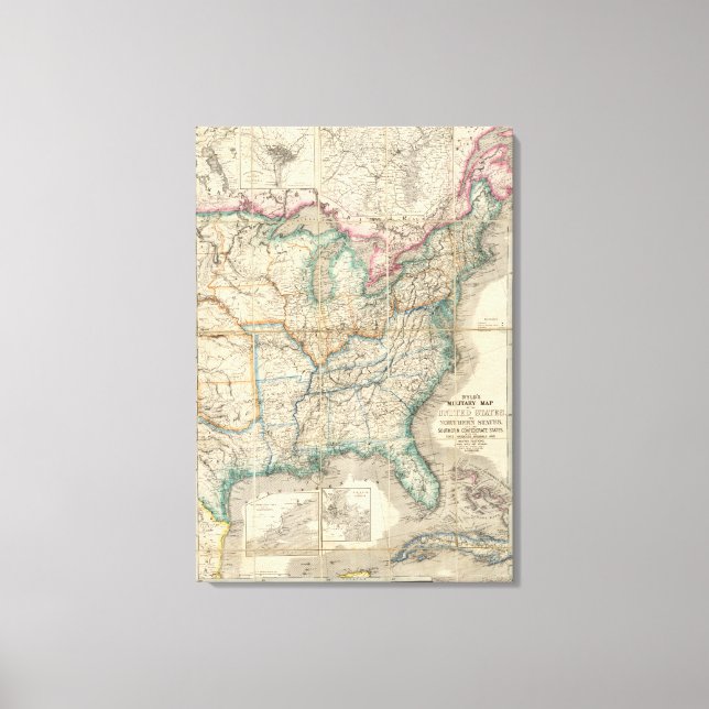 Toile La carte militaire des États-Unis du monde (Recto)