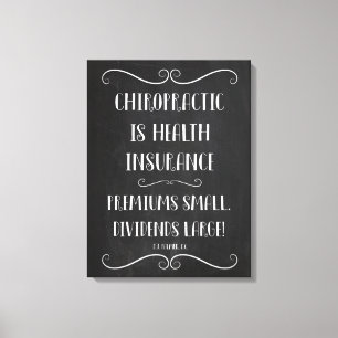 Toile La chiropratique est l'assurance maladie 18x24 Can