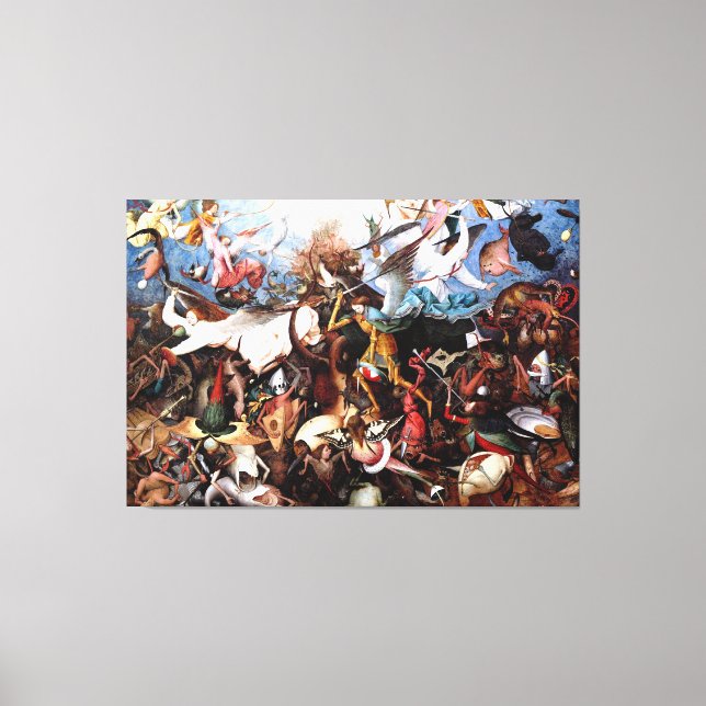 Toile "La chute des anges rebelles" de Pieter Bruegel (Recto)