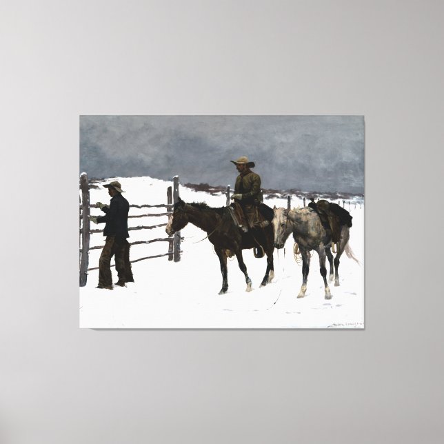 Toile La chute du Cowboy 1895 Frédéric Remington (Recto)
