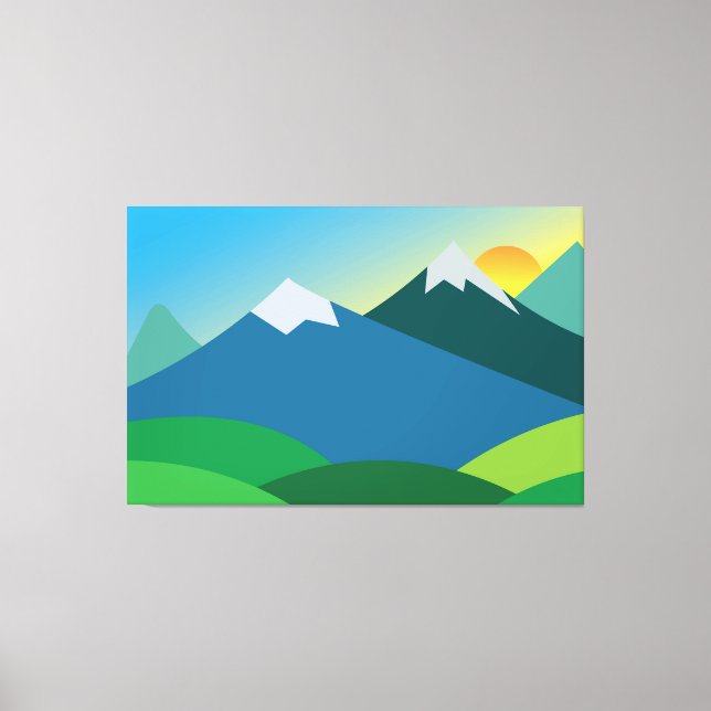 Toile La conception du paysage de montagne (Recto)