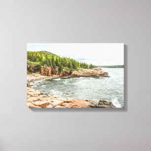 Toile La côte des Rocheuses d'Acadie dans le Maine