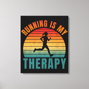 Toile La course est ma thérapie cadeau drôle d'exercice