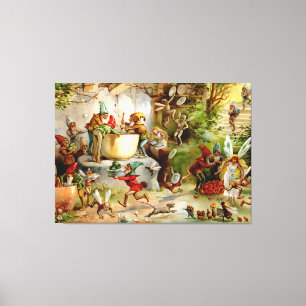 Toile La cuisine des Gnomes - 1895
