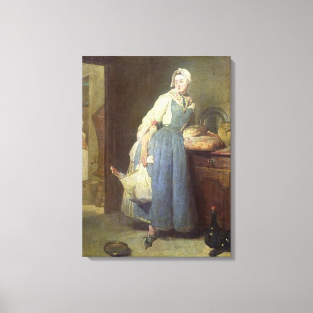 Toile La Cuisine Maid with Provisions, 1739 (Recto)