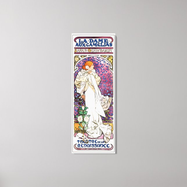 Toile La Dame des Camellias par Alphonse Mucha (Recto)