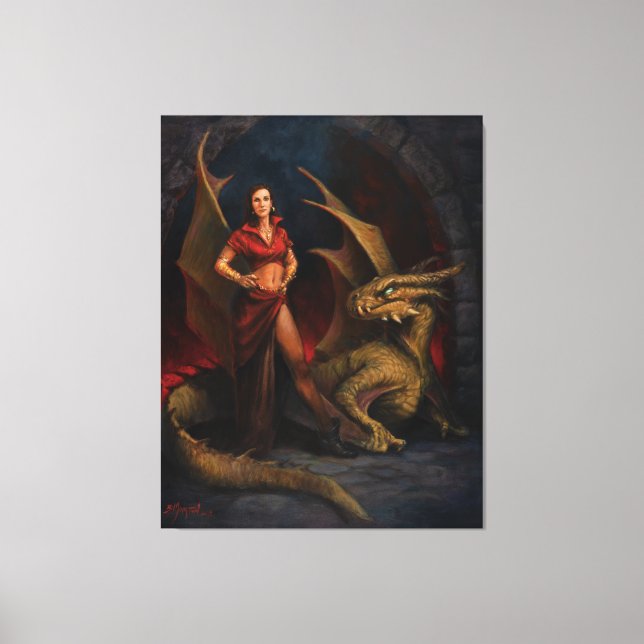 Toile La Dame et le Dragon (Recto)