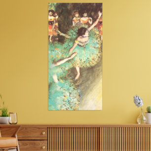 Toile La Danseuse verte par Edgar Degas, Ballet Vintage